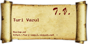 Turi Vazul névjegykártya